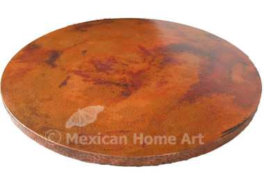 Copper Table Top Round 48 TTR48 Old Natural Patina