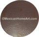 48 inch Cafe Hammered UnWaxed Round Copper Table Top 1