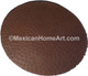 48 inch Cafe Hammered Waxed Round Copper Table Top 1