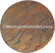 Copper Table Top Round 50 in unwaxed hammered new natural top view