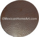 50 inch Cafe Hammered UnWaxed Round Copper Table Top side view