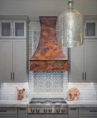The Tucson Custom Copper Range Hood, Old Natural Patina
