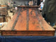 The Tucson Custom Copper Range Hood, Variant Design with Etchings, Straps and Hammer Heads