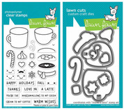 Thanks a Latte Clear Stamp Set and Coordinating Lawn Cut Die Set, Two Item Bundle