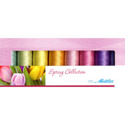 Mettler Thread Silk Finish 100% Mercerized Cotton Sewing Set; 8 Spools Spring Colors