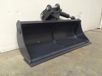New : Tilting Batter Mud Bucket Excavator Attachment for Hire