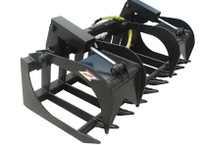 New : Brush Grapple Grab Bucket Skid Steer Track Loader Attachment for Hire