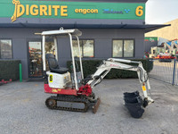 Used Takeuchi TB108 Canopy 1t Mini Excavator 