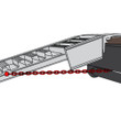 Chain mounting point is 1 of 3 ways to fix the loading ramps to the truck or trailer when loading machine. ( chain not included with the ramps)
