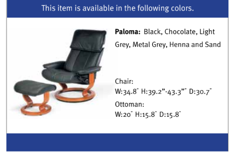 Large Admiral Recliner Dimensions and available colors.. large-admiral-dimensions.png