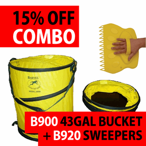 B900+B920 Combo: 43gal Spring Bucket and Helping Hands Sweepers