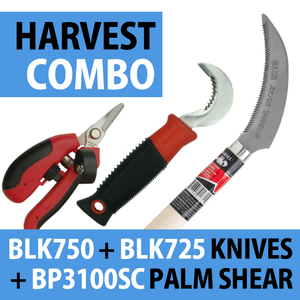 BLK750+BLK725+BP3100SC Combo: Harvest Knives + Palm-fit Shear