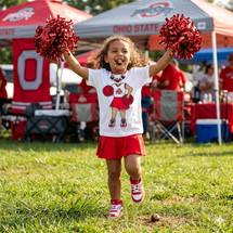 Ohio State Buckeyes Officially Licensed Heads Up! Cheerleader Infant/Toddler T-Shirt