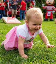 Ohio State Buckeyes Officially Licensed 100% Cotton Baby Bodysuit Dress - Pink