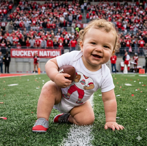 Ohio State Buckeyes Heads Up! Football Baby Bodysuit