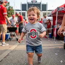 Ohio State Buckeyes Football Jersey Baby/Toddler T-Shirt - Gray