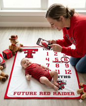 Texas Tech Red Raiders Collegiate Licensed Baby Milestone Blanket