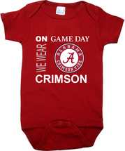 Alabama Crimson Tide On Gameday Baby Onesie
