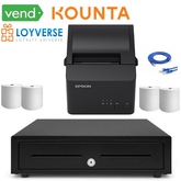 EPSON TM-T82IIIL ETH Printer MPOS410 Cash Drawer Bundles for SQUARE VEND KOUNTA LOYVERSE
