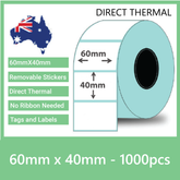 Barcode Labels | Direct Thermal Removable Labels | 60x40x40