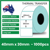 Barcode Labels |Thermal Transfer Removable Labels | 40x30x40 | Microtrade
