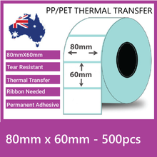 Barcode Labels |Thermal Transfer Polypropylene Labels | 80x60x40 | Microtrade