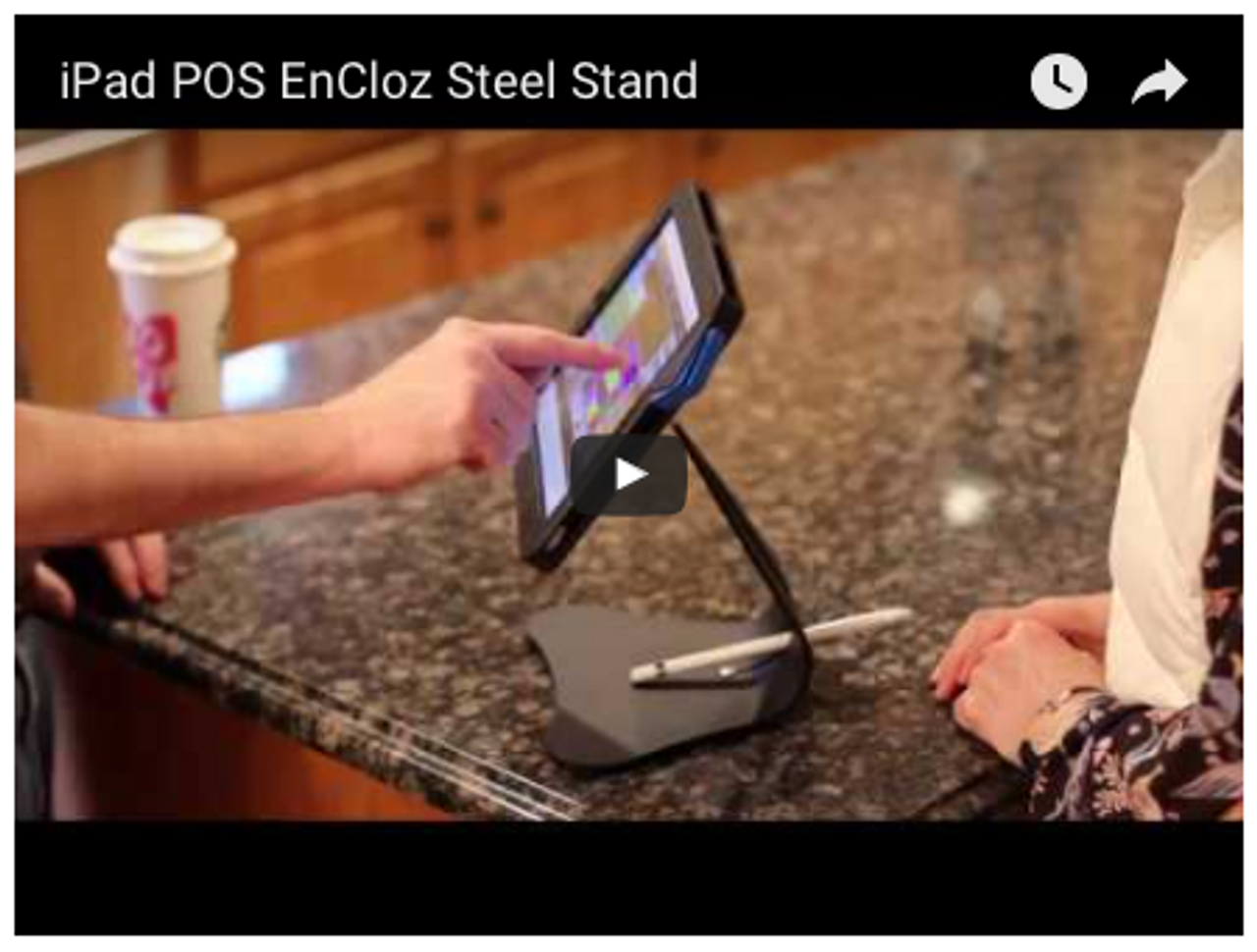 iPad Anti-Theft Security Flip Signature POS Stand