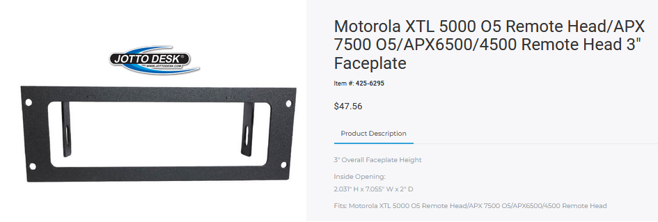 Motorola APX 6500 7500 Mounting Bracket # 0771845h01 No Hardware for sale online 