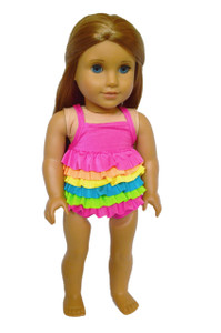 Hibiscus Swimsuit for American Girl Dolls - Brittany's