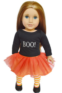 boo american girl doll halloween outfit with shoes
