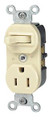 15A Combination  Single Pole Switch  & 3 Wire Grounding Receptacle #5225-I