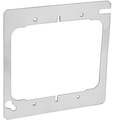 4" Square 2 Device 1/2" Raised Plaster/Mud Ring #TP498