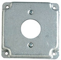 4" Square Raised Single Receptacle/Toggle Metal  Cover #4RC-15/20