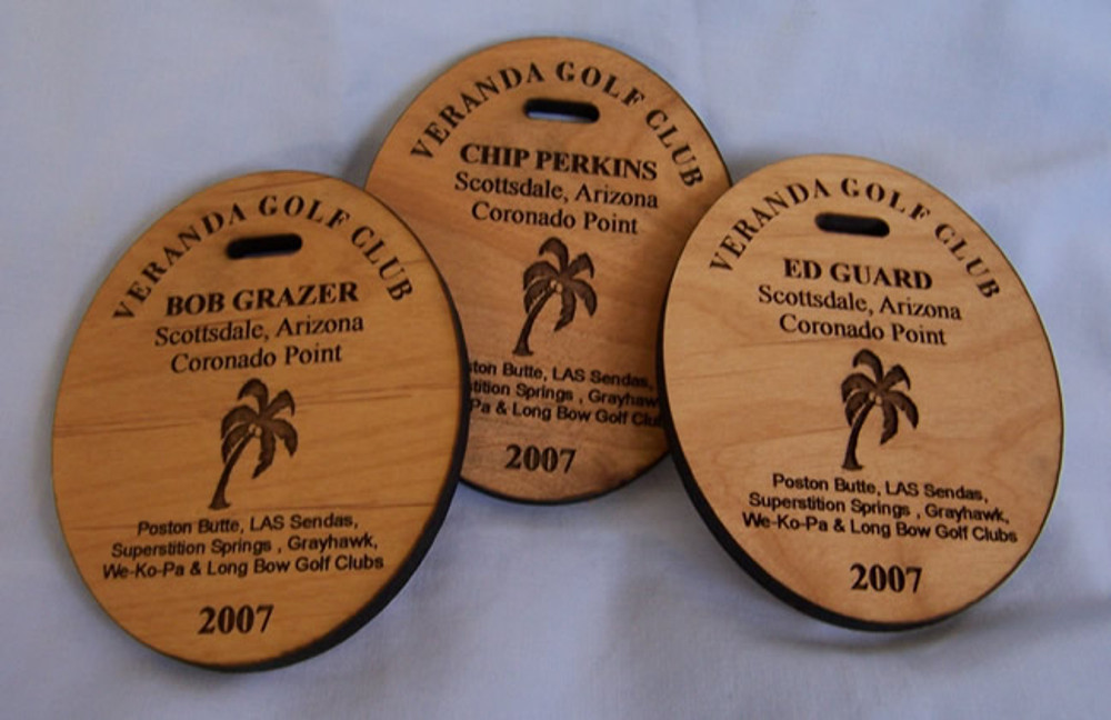 Personalized Wood Bag Tag - Creative Laser Solutions