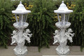 2-Pack Solar Garden Decor Girl and Boy Fairy or Twin Boy Angels Sculpture Light