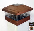 Copper  5 X 5 PVC Vinyl Fence Post Cap Solar Light LED