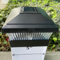 Black 5 X 5 PVC Vinyl Fence Post Cap Solar Light LED