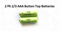  Rechargeable 2/3 AAA 300 mAh 1.2V Ni-MH Button Top Batteries (2/4/6/8/10PK)