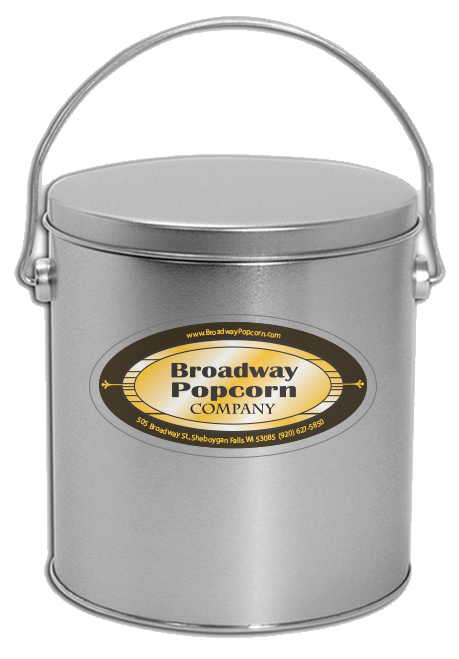 1 Gallon Solid Platinum Popcorn Tin