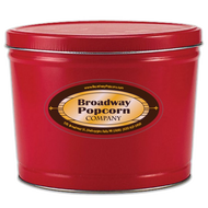 2 Gallon Solid Color Red Popcorn Tin
