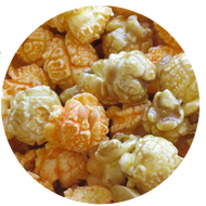 Broadway Mix - Buttery-sweet Caramel corn with robust, full-bodied Cheddar.