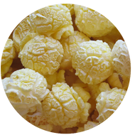 Buttered Popcorn popped fresh daily from Broadway Popcorn