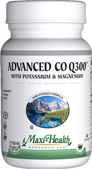 Maxi Health - Advanced Co Q 300 mg With Potassium & Magnesium - 60 MaxiCaps - DoctorVicks.com