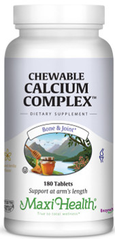 Maxi Health - Chewable Calcium Complex - Vanilla Flavor - 180 Chewies - DoctorVicks.com