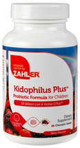 Zahler's - Kidophilus Plus - Children's Probiotic 10 Billion CFUs - Berry Flavor - 90 Chewies - Front - DoctorVicks.com