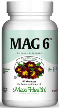 Maxi Health - Mag 6 - Magnesium & B6 - 60/120 MaxiCaps - DoctorVicks.com