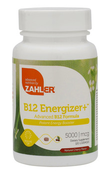 Zahler's - B12 Energizer+ 5000 mcg - as Methylcobalamin - Cherry Flavor - 120 Lozenges - DoctorVicks.com