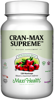 Maxi Health - Cran-Max Supreme - Cranberry 500 mg - 60/120 MaxiCaps - DoctorVicks.com