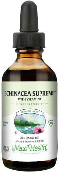 Maxi Health - Organic Liquid Echinacea Supreme With Vitamin C - Natural Antibiotic - 2 fl oz - DoctorVicks.com