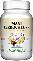 Maxi Health - Maxi Ferrochel 25 mg - Gentle Iron - 100 Tablets - DoctorVicks.com
